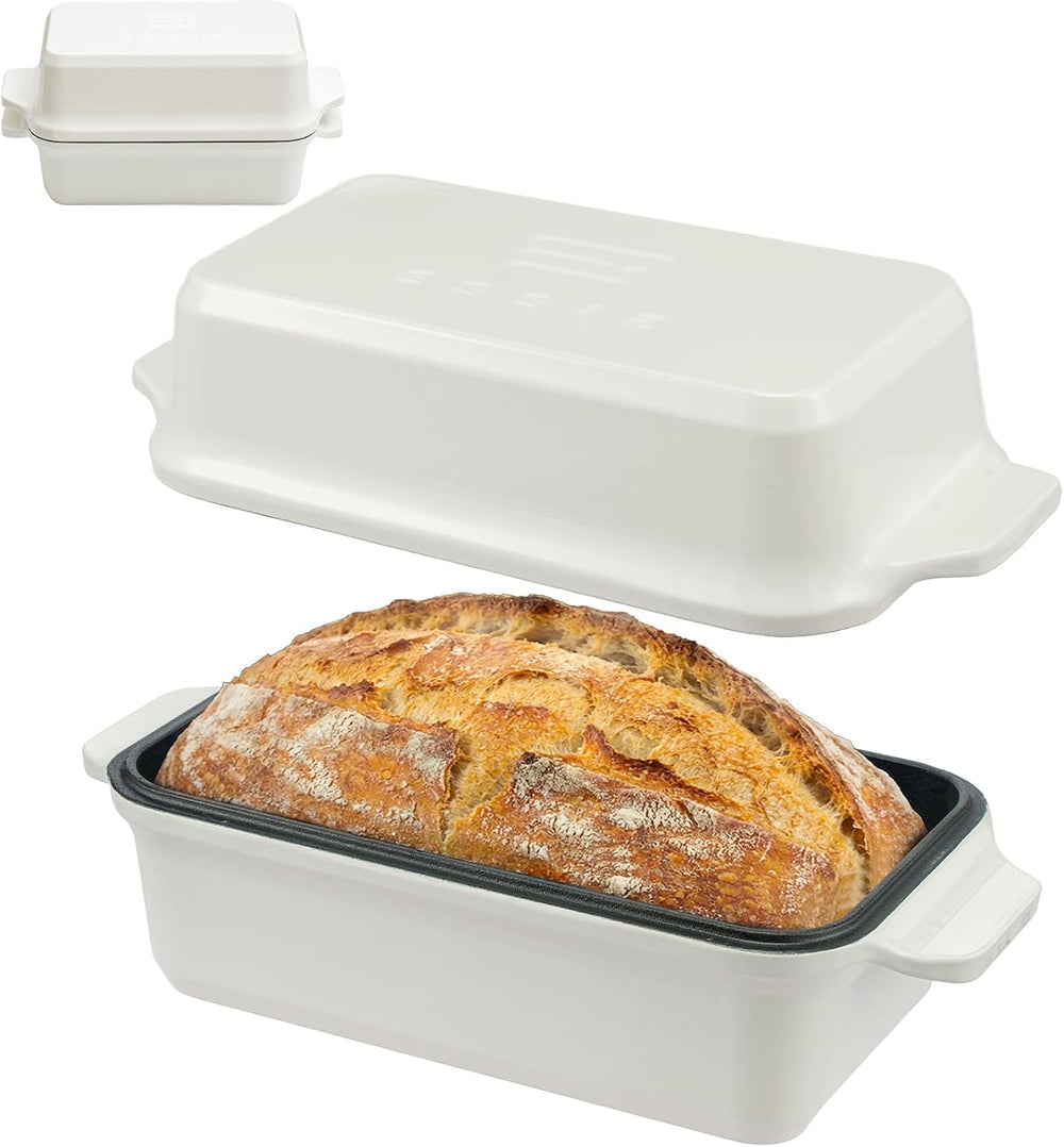 Enameled Cast Iron Dutch Oven for Sourdough Bread Baking, 9×5 Dutch Oven Pot