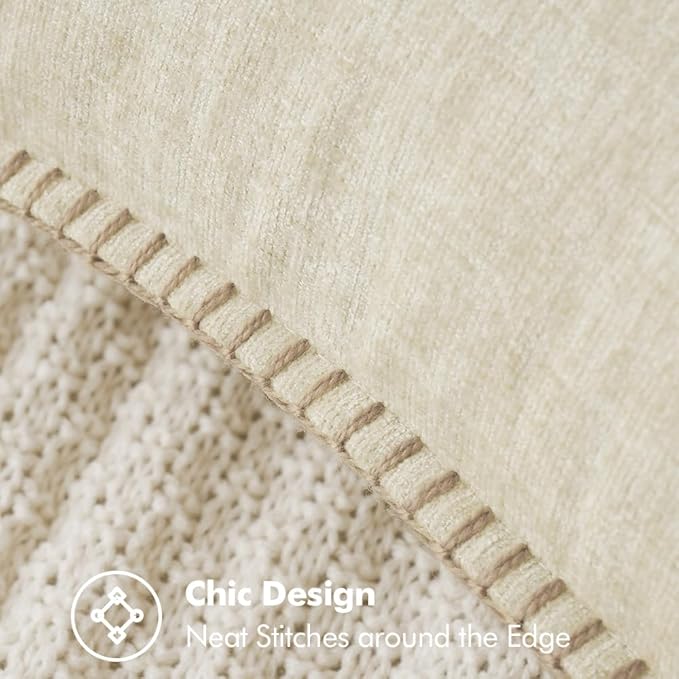 MIULEE Pack of 2 Christmas Pillow Covers 20x20 Inch Cream White Farmhouse - Image 2