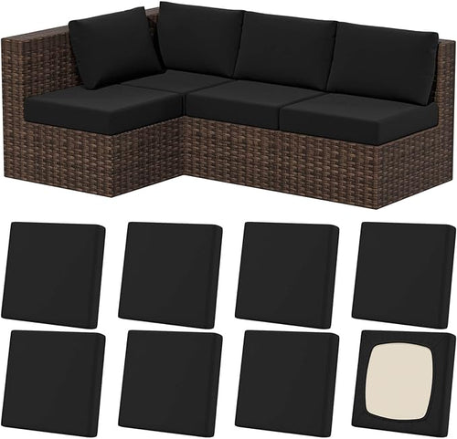 8Pcs Stretch Patio Cushion Covers, Outdoor Couch & Sofa Replacement Slipcovers by VORSHAPE