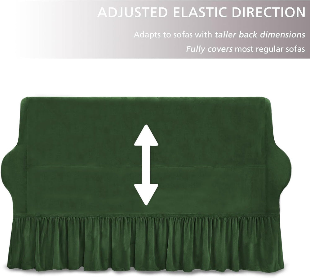 NICEEC Green Armchair Covers Arm Chair Cover Armchair Slipcovers with Skirt