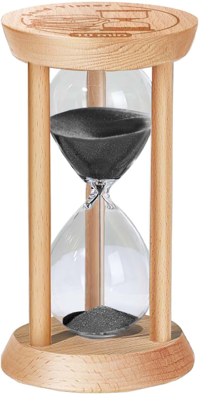 2 Minute Hourglass, 2 Min Wooden Sand Timer, Wood Sand Watch, Two Minute Mini by Kwiwis
