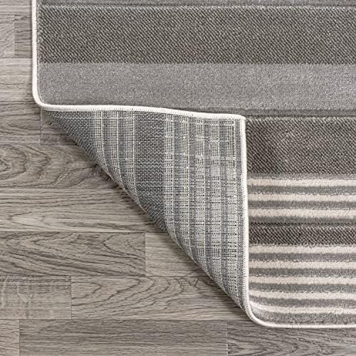 JONATHAN Y Striped Circles Gray/Yellow/Cream Indoor Area Rug 8X10 ft, Nicky G...