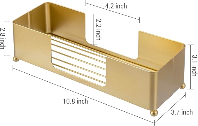 MyGift Modern Brass Tone Metal Tabletop Folded Hand Towel Holder, Commercial - Image 5