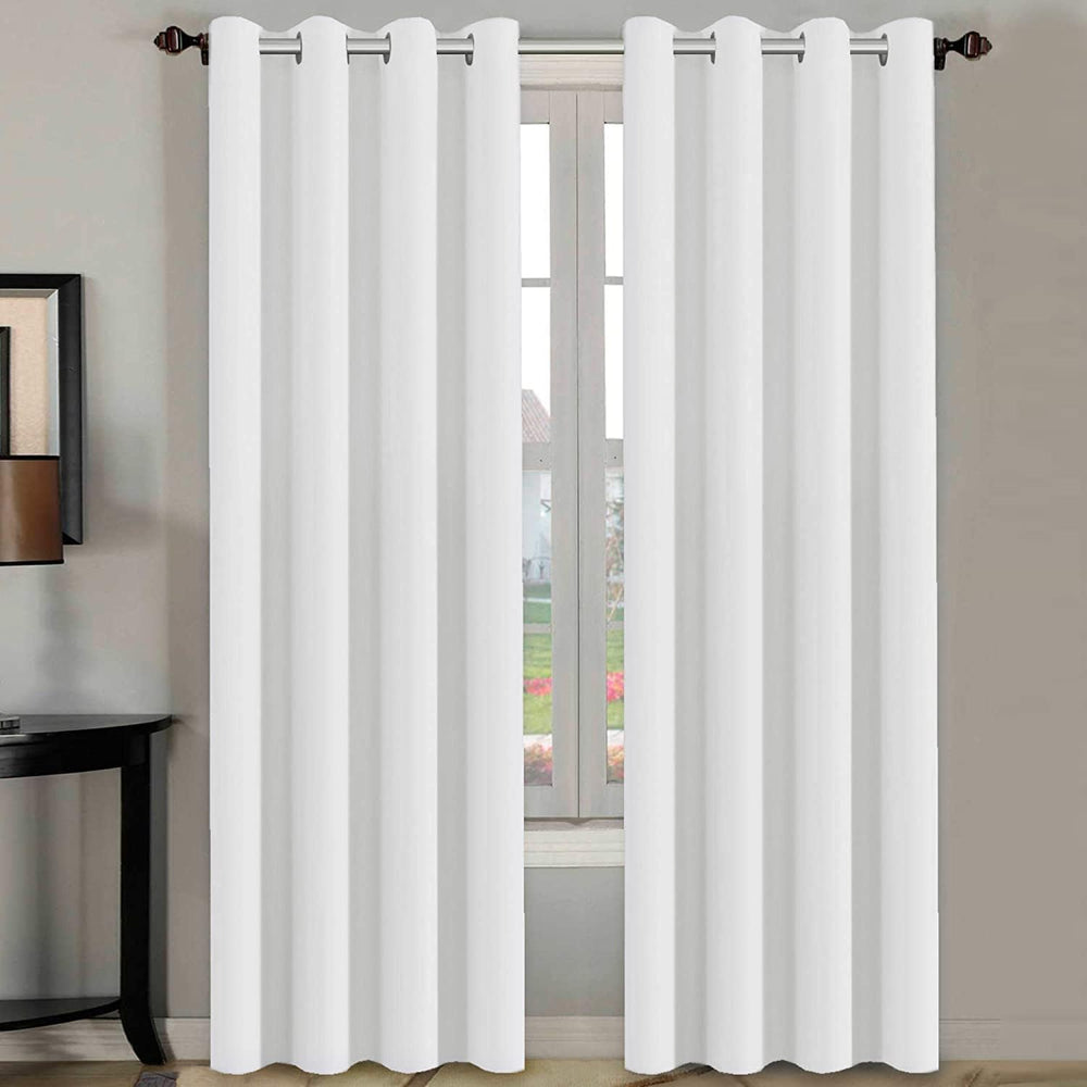 H.VERSAILTEX White Curtains 96 inches Long Window Treatment Panels/Drapes for...