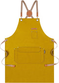 Chef Apron for Men Women with Gift Box Pack, Cross Back Apron with Pockets for by Genixart