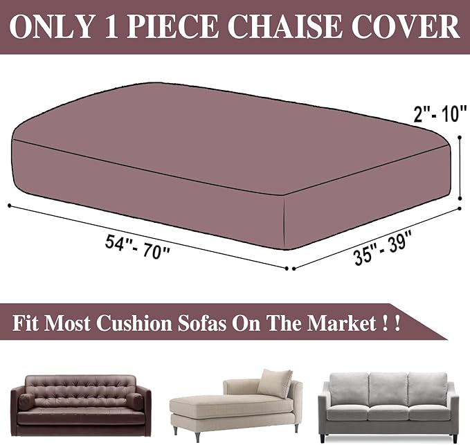 Couch Cushion Chaise Lounge Cover Washable Separate Seat Chaise Couch Cover - Image 6