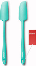 2-Pack Vovoly Silicone Jar Spatulas, Small Seamless Design Rubber Scraper by VOVOLY