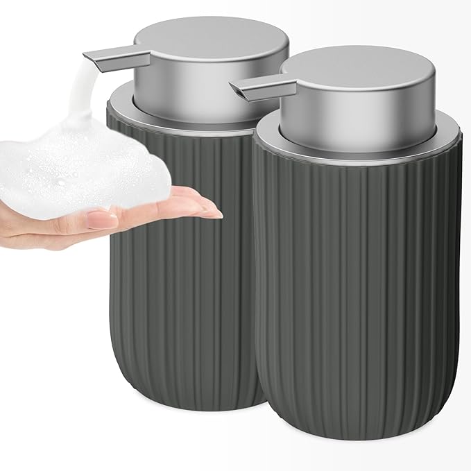 Ceramic Foaming Soap Dispenser, 12 oz Bathroom Foam Hand Soap Dispenser by Dlirho