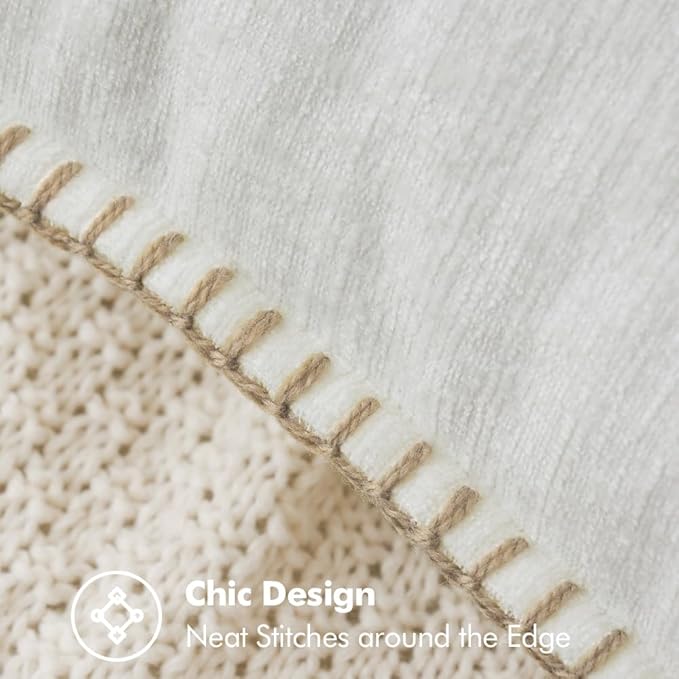 MIULEE Pack of 2 Christmas Pillow Covers 12x20 Inch Pure White Farmhouse - Image 2