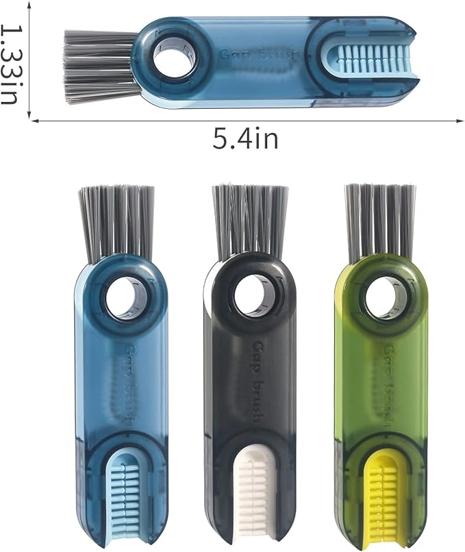 3 in 1 Cup Lid Gap Cleaning Brush Set, Mutipurpose Tiny Silicone Cup Holder - Image 6
