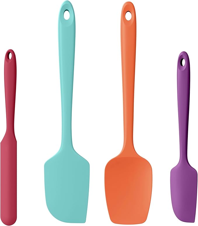 Heat Resistant Silicone Spatula Set of 4, Luxiwise 600ºF High Temp Baking by Unknown