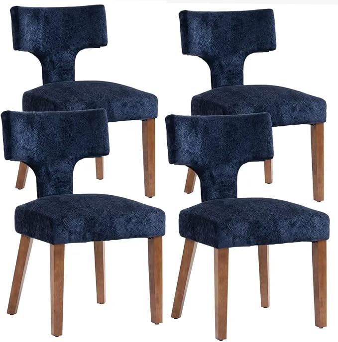 Soft Padded Dining Chairs Set of 4, Modern Farmhouse Upholstered Chairs with ...