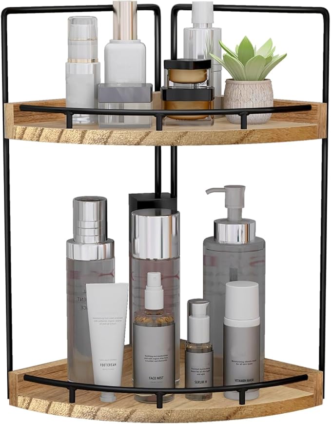 Dorhors 2-Tier Bathroom Counter Organizer, Vanity Counter Corner Shelf by Dorhors