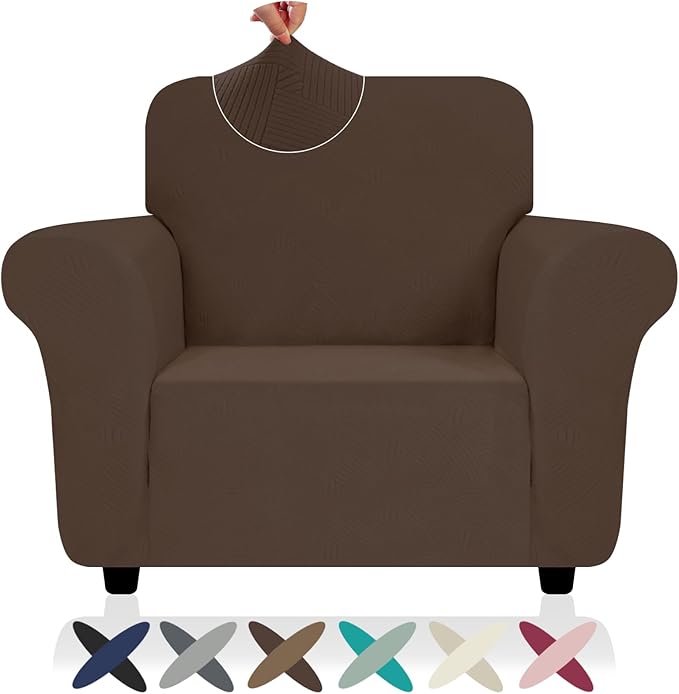 ZNSAYOTX Chair Cover with Arms, New Striped Sofa Chair Covers by ZNSAYOTX