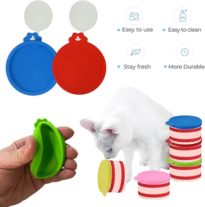 4 Pcs Food Can Lids Pet Can Covers, Silicone Small Pet Food Can Lids Covers - Image 3