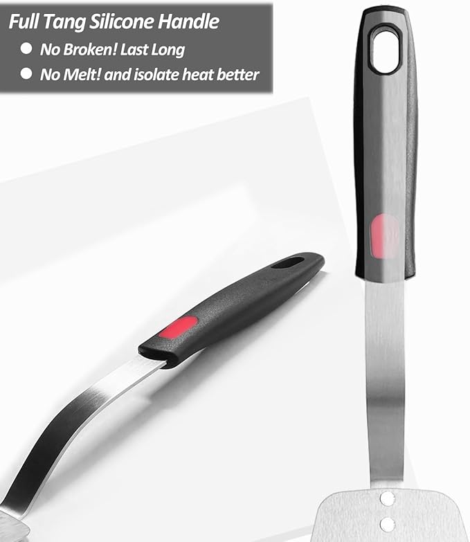 Stainless Steel Flexible Spatula Solid Turner, XiaoZu Thin Metal Spatula - Image 5