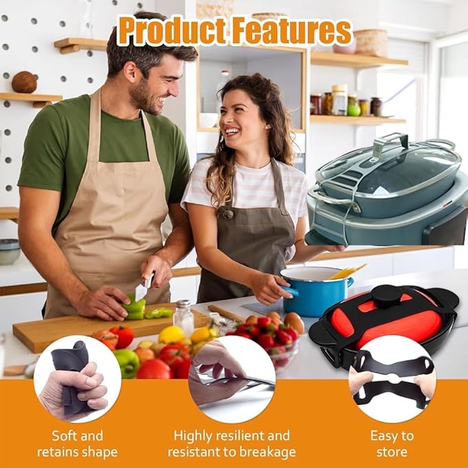 Adjustable Silicone Lid Lock Strap, Compatible - Image 5
