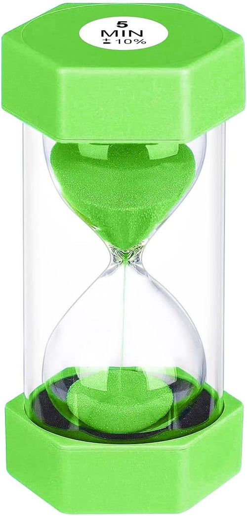 5 Minute Hourglass Sand Timer, Plastic Hexagon Hourglass Sand Clock 5 Min by YLTIMER