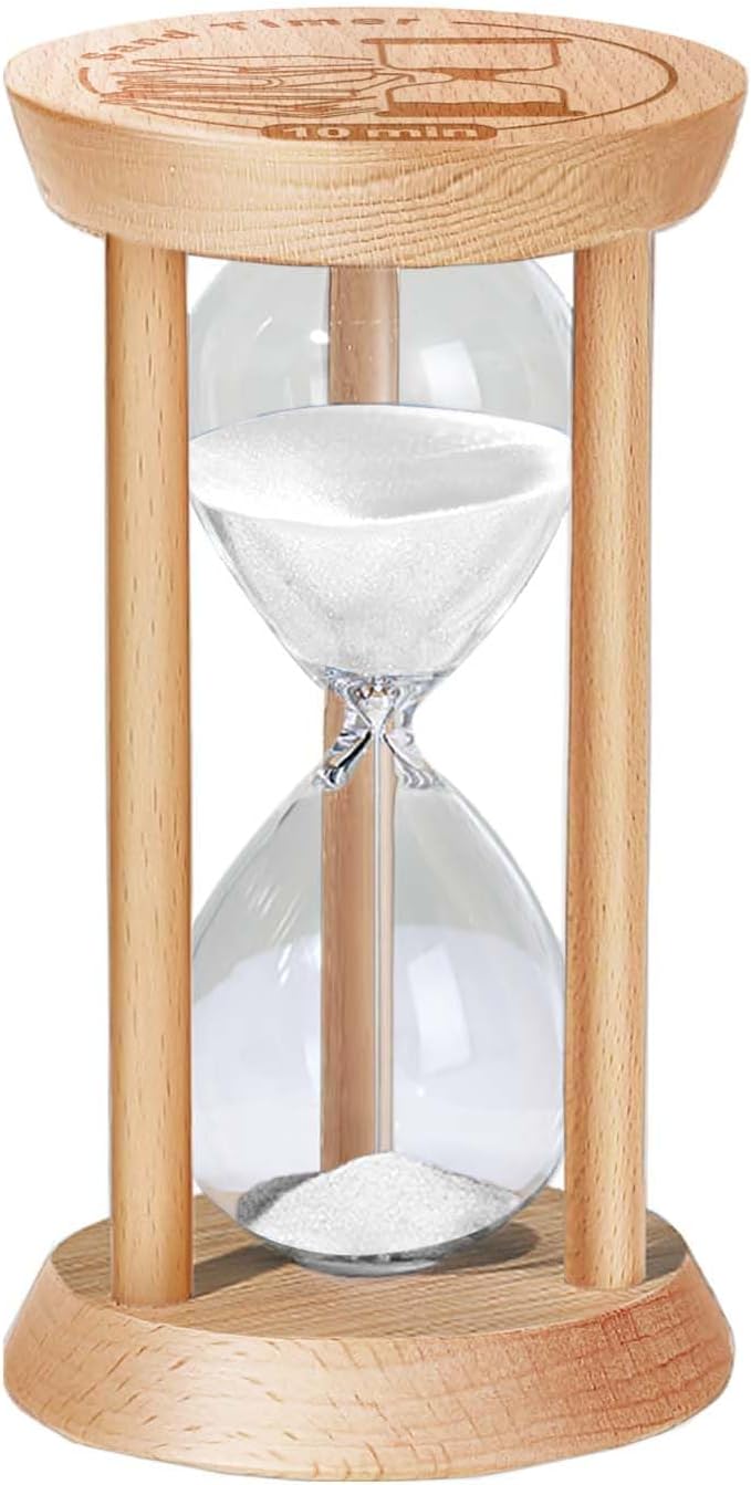 5 Minute Sand Timer Hourglass, 5 Min Wooden Sand Clock, Five Minute Wood Hour by Kwiwis