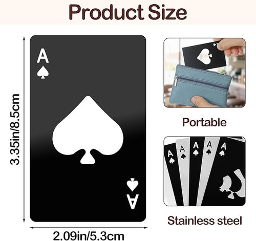 40Pcs Ace of Spades Bottle Openers, Poker Card Bottle Openers Portable - Image 2