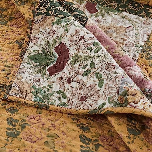 Greenland Home Antique Chic Quilted Patchwork Throw, 50" x 60" , Mu...