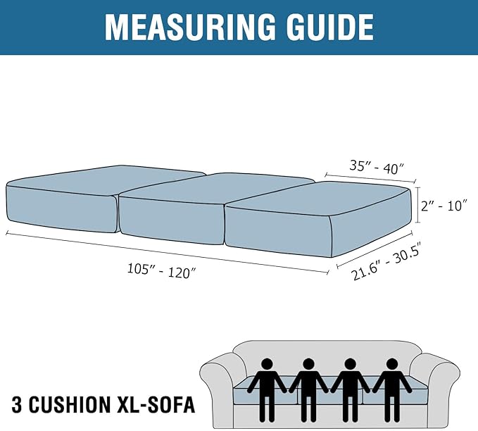 H.VERSAILTEX Velvet Stretch Couch Cushion Cover Plush Cushion Slipcover Cushion - Image 2