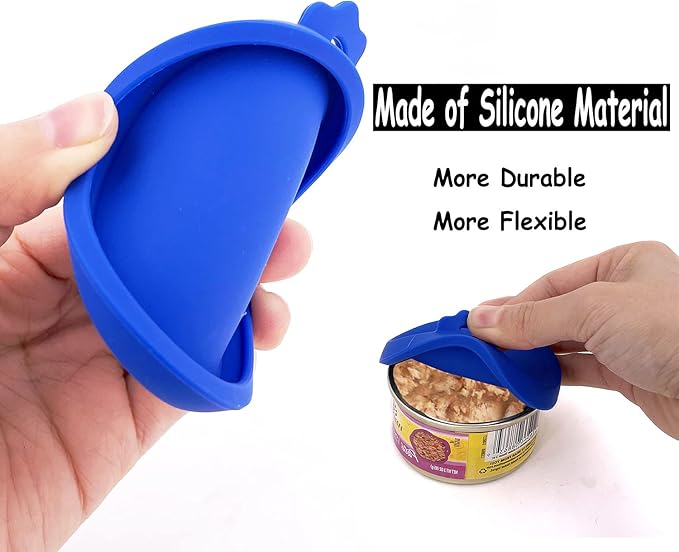 Comtim 3 Pack Cat Food Can Lids, Silicone Small Pet Food Can Lids Covers - Image 3