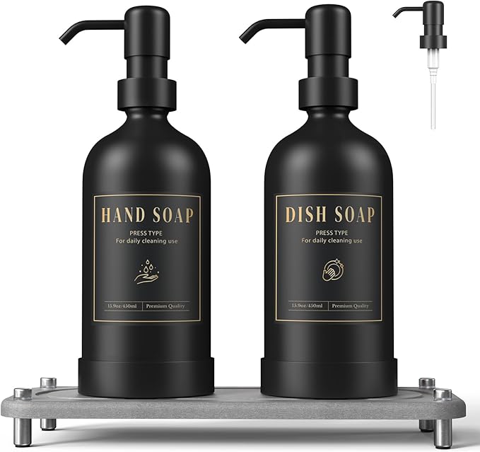 Luxspire Soap Dispenser Set, Hand Soap Dispensers by Luxspire