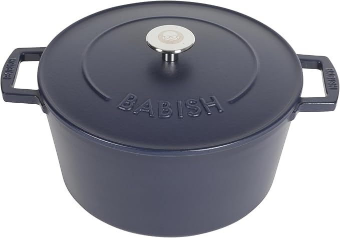 Babish 6-Quart Round Enameled Cast Iron Dutch Oven