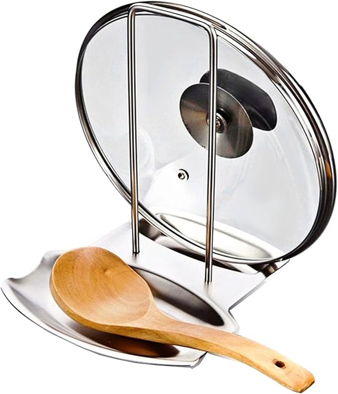 Pan Lid Holder Progressive Lid and Spoon Rest Shelf 304 Stainless Steel Pan Lid by Unknown