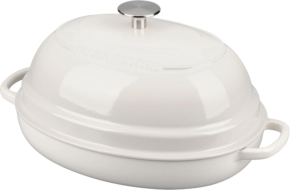 EDGING CASTING Enameled Oval Cast Iron Dutch Oven Pot