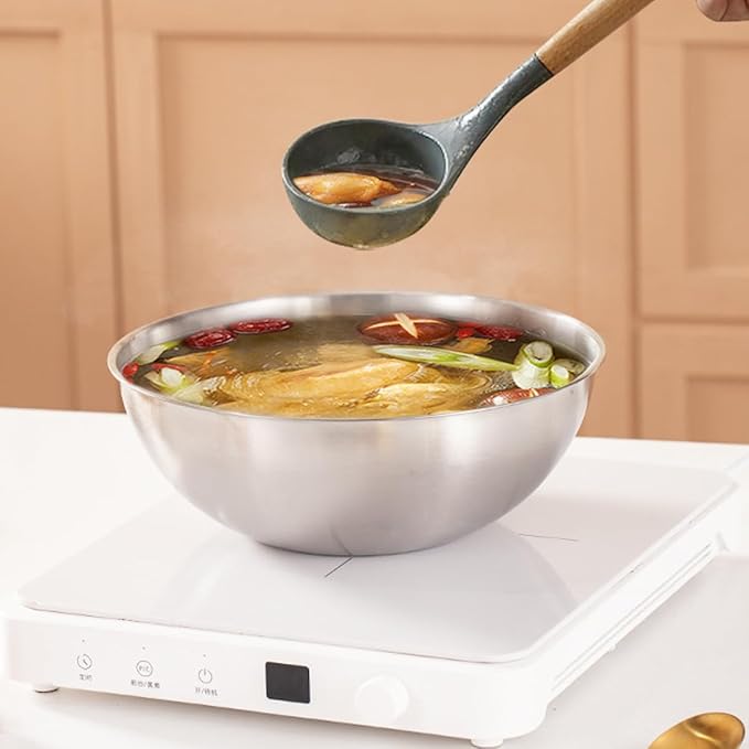 Stainless Steel Salad Bowls Set of 2 Mixing Bowl - Image 6