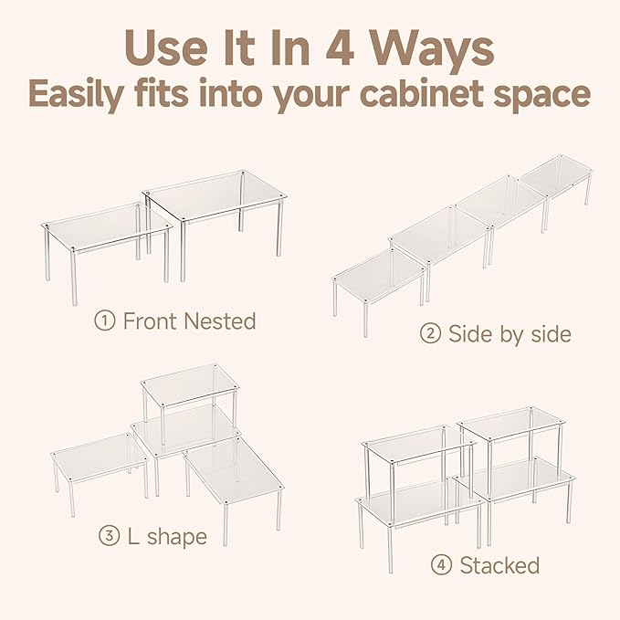 Clear Kitchen Cabinet Organizer, Acrylic Shelves - Image 8