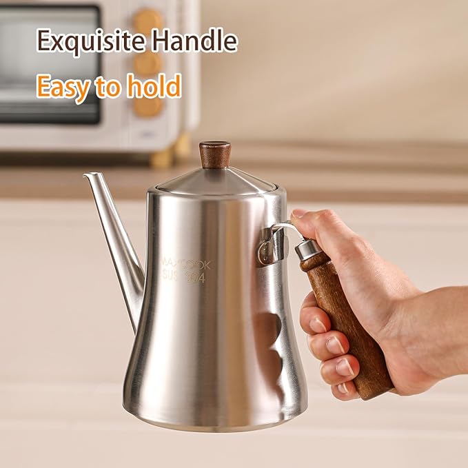 18/8 Stainless Steel Olive Oil Dispenser 1200ml/40.5oz Drip-Free Pouring Oil - Image 3