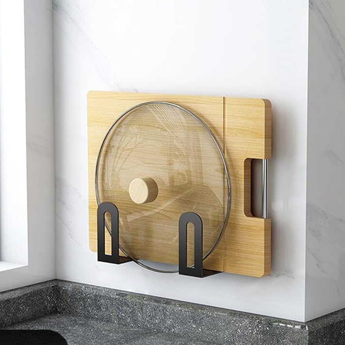 Pot Lid Rack, Wall Mounted 304 Stainless Steel Pan Lid Organizer Holder by kaileyouxiangongsi