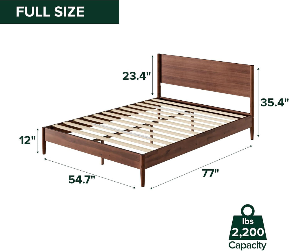 Zinus Allen Mid Century Wood Platform Bed Frame, Full