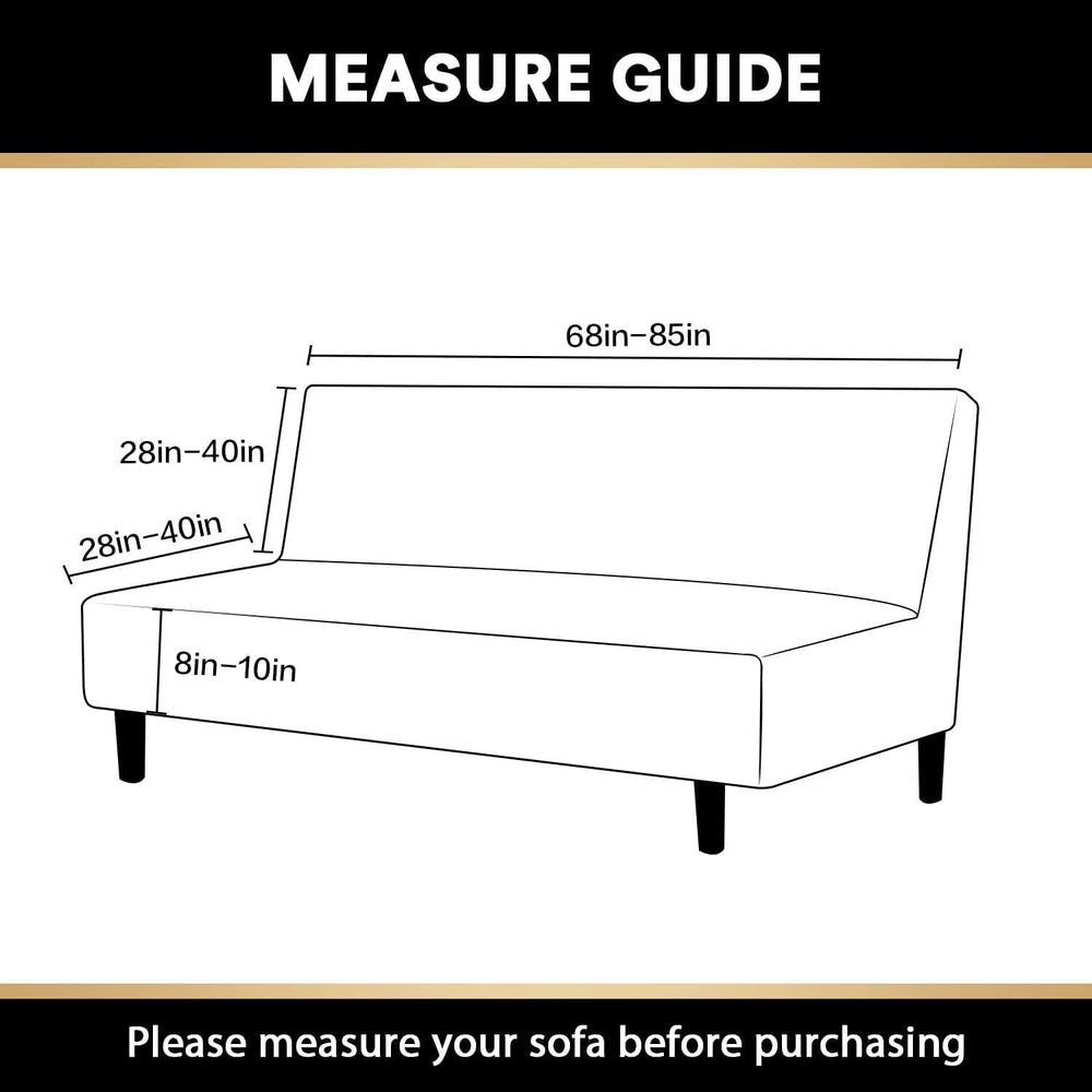 PrinceDeco Stretch Armless Futon Cover Futon Slipcover Full Queen Couch Cover...