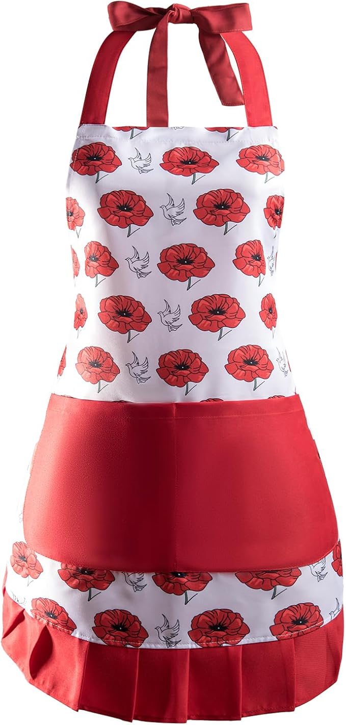 Vintage Floral Apron for Women by AlexVirtue