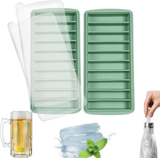 LessMo 2 PCS Ice Cube Tray, Long Ice Stick Tray Silicone by LessMo