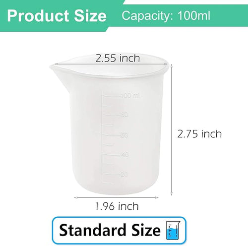 10 PCS 100ml Silicone Measuring Cups - Image 2