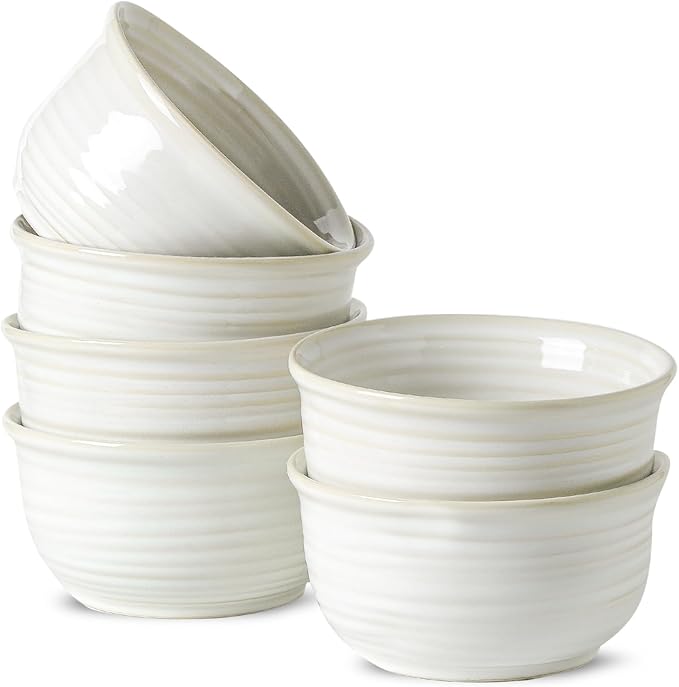 Hasense Cereal Bowls, 20 Ounce Soup Bowls Set of 6, Ceramic Deep Bowl by Hasense