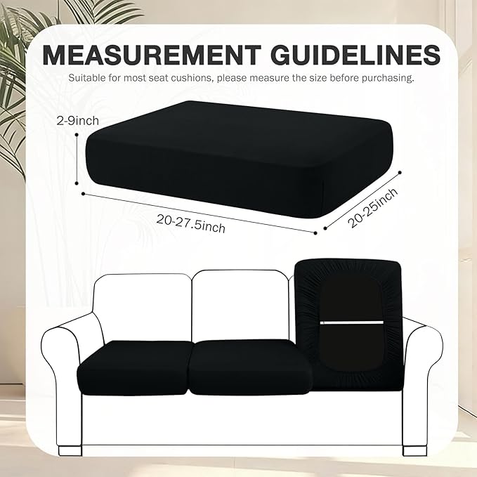 hyha 8Pcs Patio Cushion Covers, Stretch Outdoor Couch Cushion Covers Replacement - Image 2