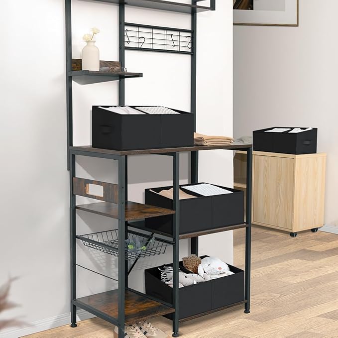 DIMJ Closet Storage Bins, 6 Pack Storage Baskets