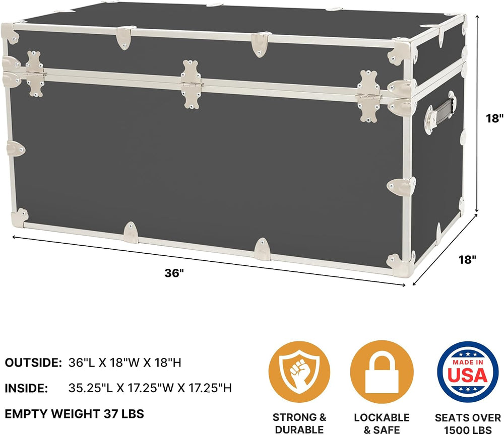 Rhino Trunk & Case Classic XXL Home Storage & College Trunk With Whee...