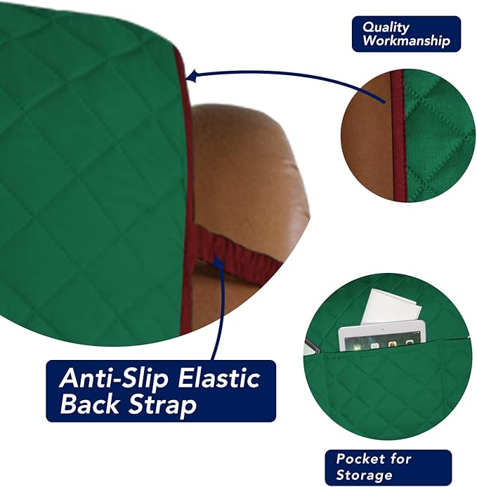 PureFit Reversible Quilted Sofa Cover, Water Resistant Slipcover Furniture - Image 3