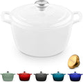 ROSSALLINI Signature Enameled Cast Iron Dutch Oven, Non-Stick Serving Pot by RossalliniSignatureStoneware