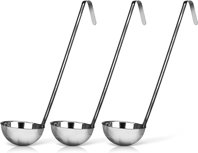 Whysko Soup Ladles Stainless Steel, Rustproof Heat-Resistant Materials by WHYSKO