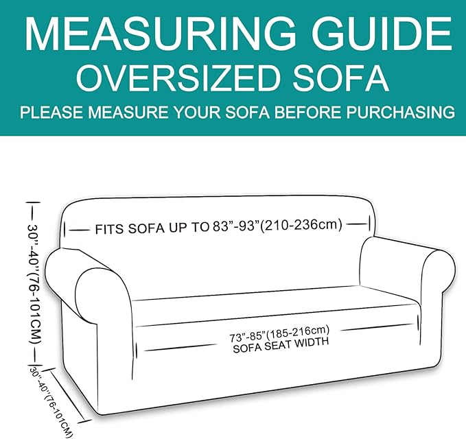 U-NICE HOME Stretch Couch Cover Sofa Cover Sofa Slipcover Furniture Protector - Image 6