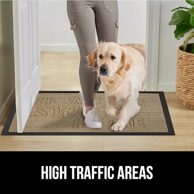 GORILLA GRIP 100% Waterproof All-Season WeatherMAX Doormat, US Designed Natural - Image 6