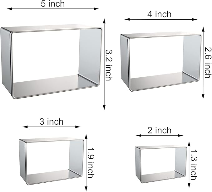 Rectangle Cookie Cutter Set Large - Image 2